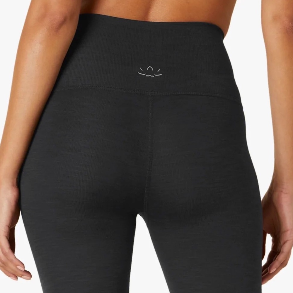 Beyond Yoga Heather Rib High Waisted Legging, Small, Darkest Night